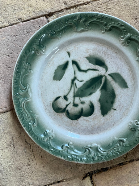 French Vintage Cherry Plate