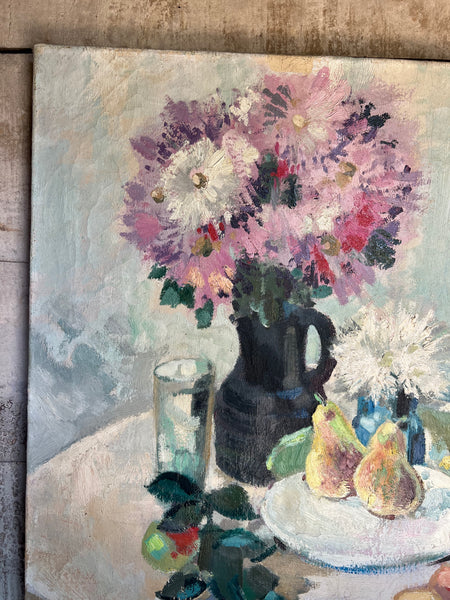 Large French Floral Paintng