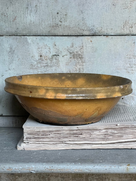Antique Medium Earthenware Bowl from Provence