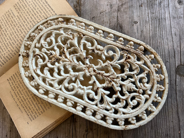 Vintage Trivet in White