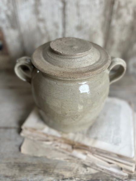 Lidded French Handled Confit Jar Large