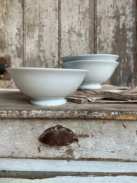 Crisp White Vintage French Bowls