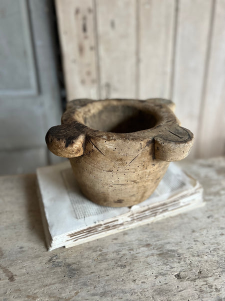 Antique Wooden Mortar 1846