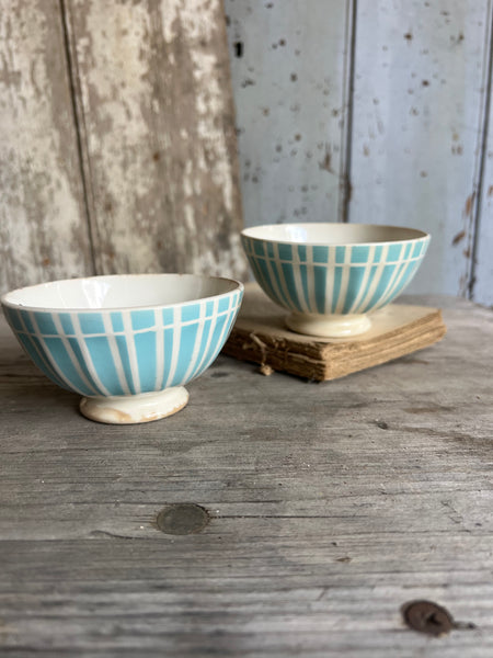 Pair of Art Deco Cafe Au Lait Bowls
