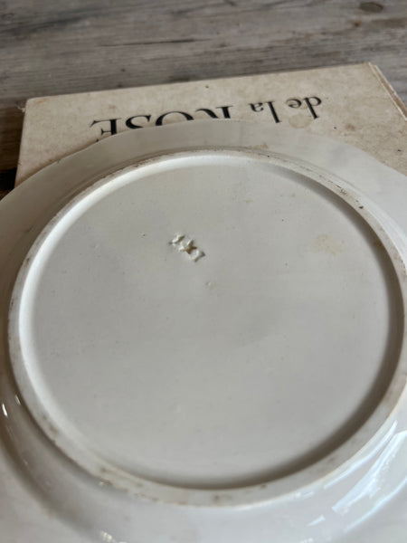 Vintage French Ironstone Flutted Plate