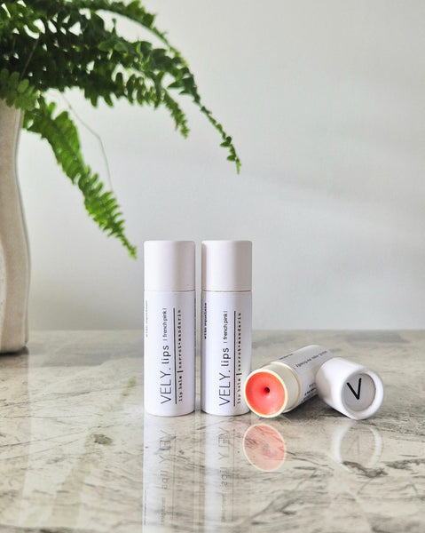 Vely Natural Vegan Tinted Lip Balm "French Pink" With Mandarin and Squalane