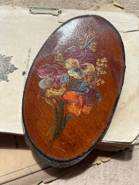 Sweet Vintage Pansy Painting