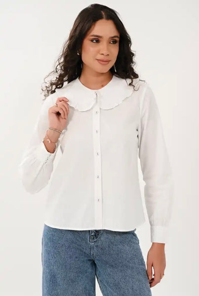 Saige by Nomads Frill Peter Pan Collar Shirt