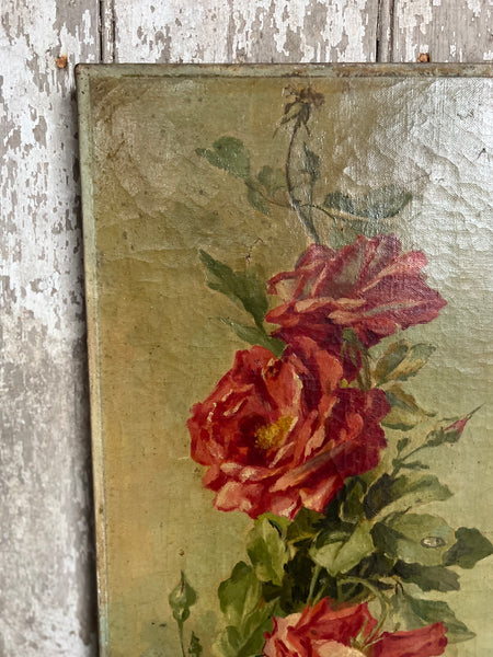 French Floral Oil on Canvas