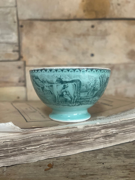 Rustic French Farmyard Cafe au Lait bowl