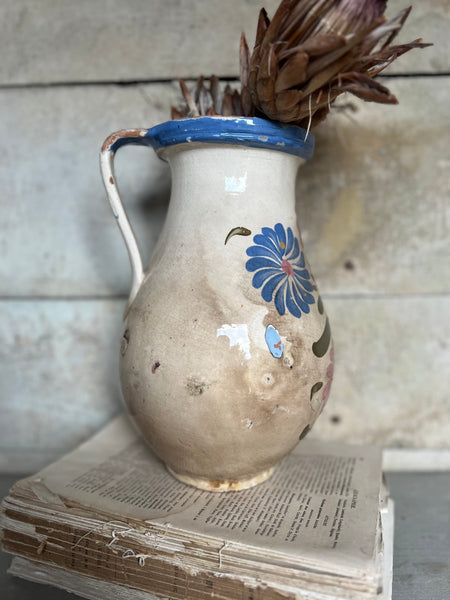 Vintage French Floral Pot