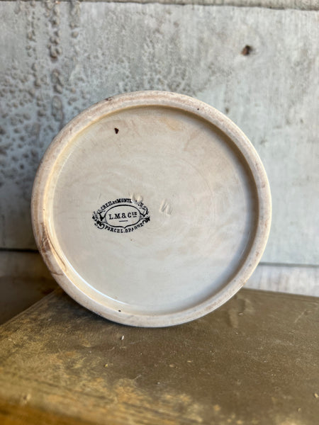 Small Buttery Creil Et Montereau Antique Confiture Pot
