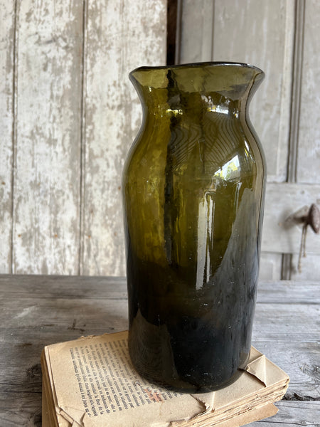 Stunning Green French Vintage Truffle Jar