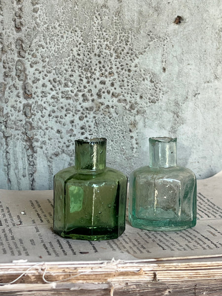 Pair of Vintage Ink Bottles