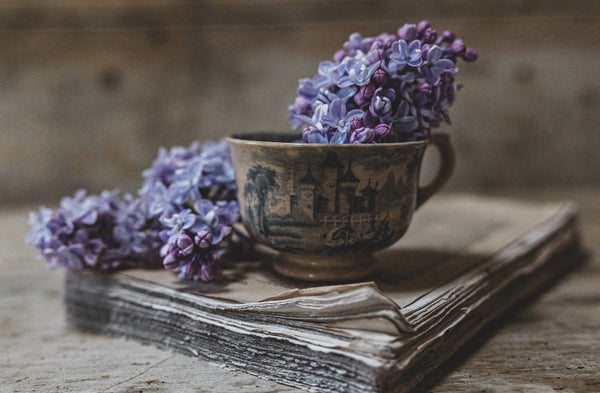 Chateau Scene Rustic Crazed Cup