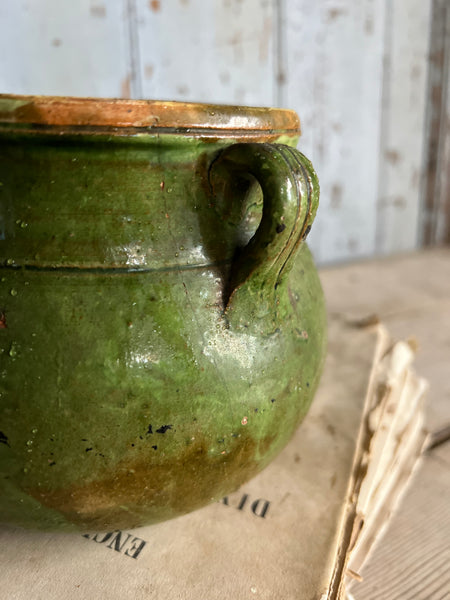 French Green Handled Pot