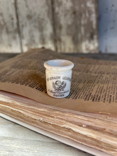 Vintage Extra Small Sarreguemines Pharmacy Pot