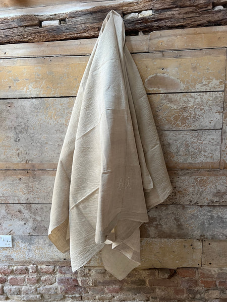 Vintage Thick French Linen Sheet AI