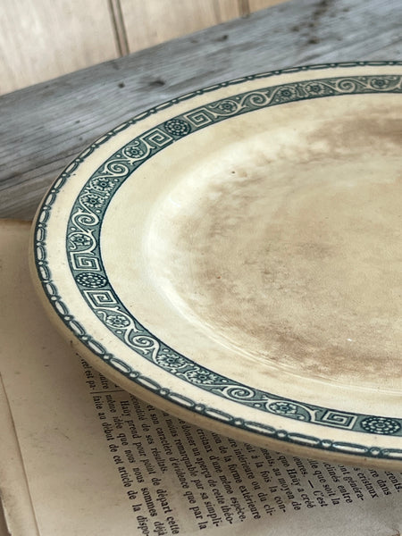 Crazed French Vintage Raised Dish