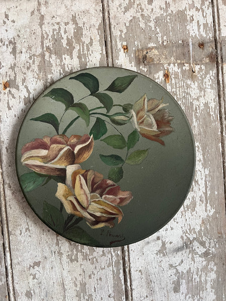 French Round Rose Painting