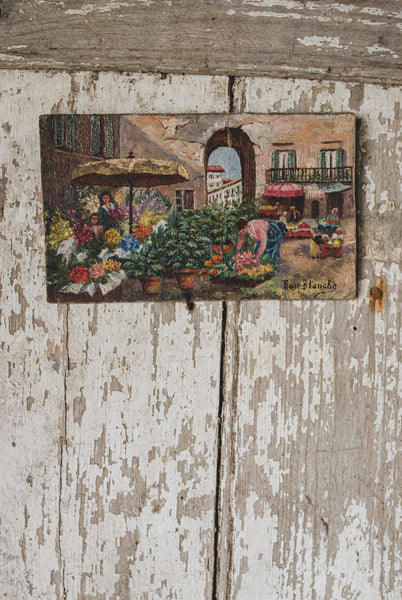 Sweet Flower Market Oil Painting