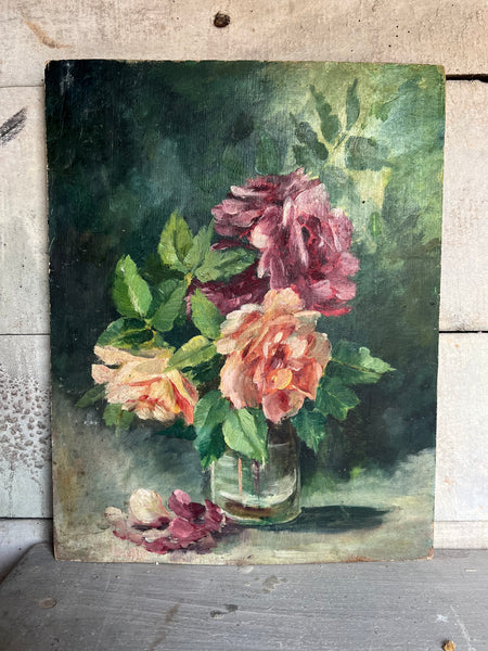 Floral Oil on Board