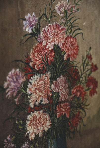 French Floral Oil on Canvas
