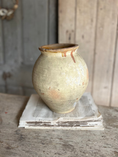 French Vintage Natural Earthenware Vase