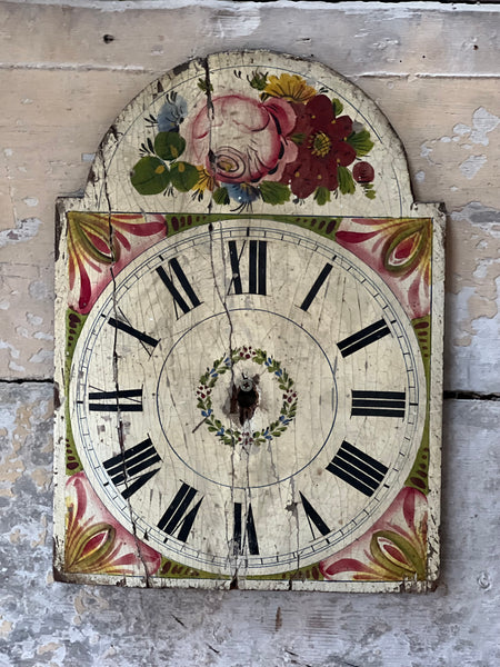 Rustic Vintage Hand Painted Clock Face