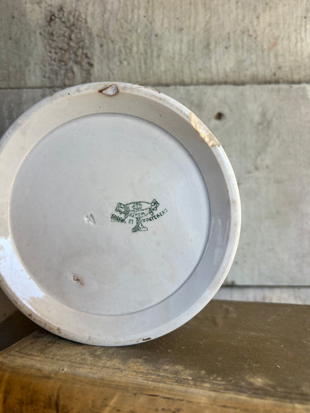 Vintage Creil Montereau French Confiture Pot