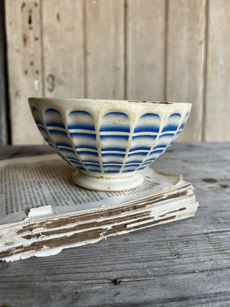 Gorgeous Blue & White Vintage French Cafe Au Lait Bowl