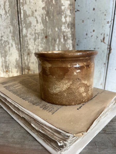 Chunky Buttery Antique Confiture Pot
