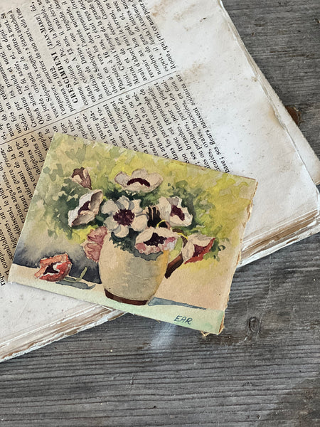 Beautiful Vintage Floral Watercolour