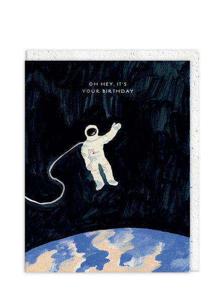 Astronaut Plantable Envelope Greeting Card