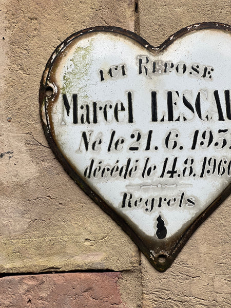Vintage French Rustic Memorial Heart