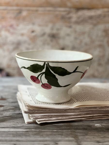 Beautiful Cherry Rustic Cafe au Lait Bowl