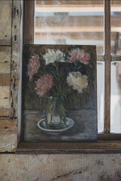 Beautiful French Floral Oil Painting Jean Lubet