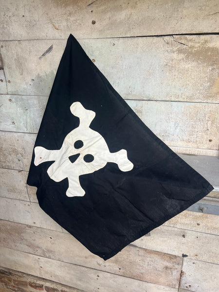 Vintage French Handmade Pirates Flag