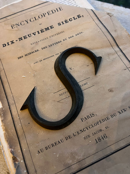 Vintage French Metal Letter