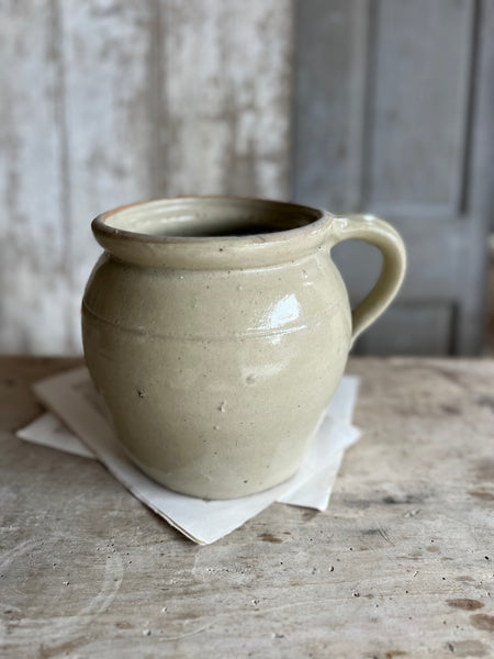 French Stoneware Handled Pot