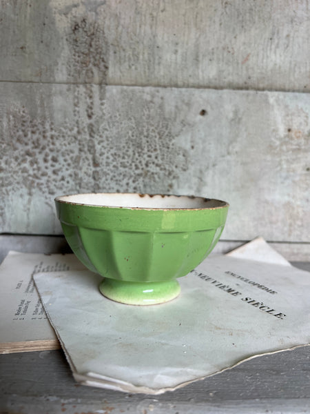 Rustic Green Cafe au Lait bowl