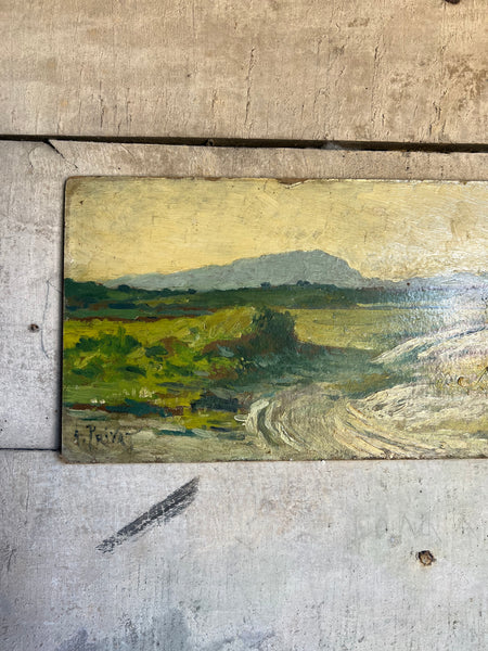 French Landscape Oil on Board