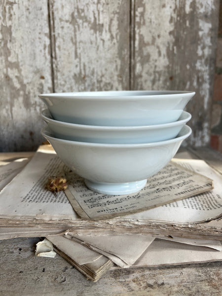 Crisp White Vintage French Bowls