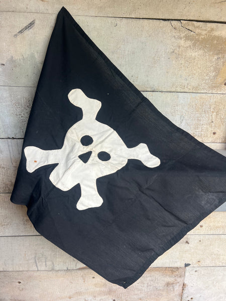 Vintage French Handmade Pirates Flag