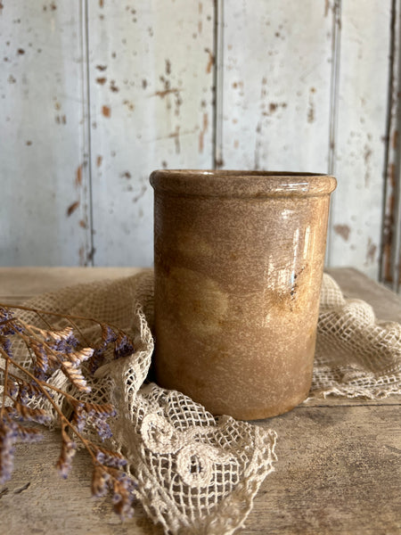 Beautifully Aged Crazed Confiture Pot