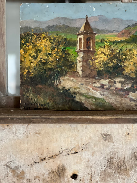 French Vintage Landscape Painting