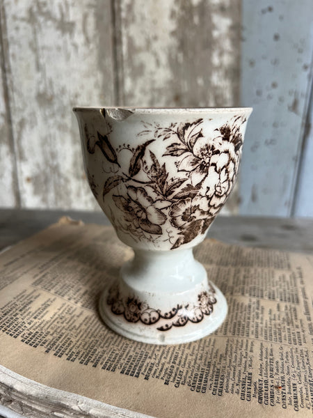 Antique French Transferware Chalice