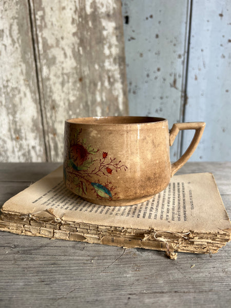 Floral Rustic Crazed Cup