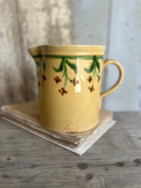 Vintage Large French Savoie Yellow Jug
