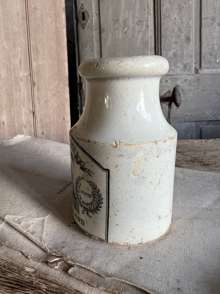 Beautifully Destned Rare Creil et Montereau French Mustard Jar